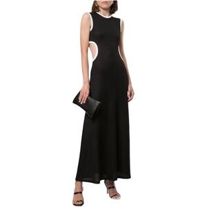 Christopher Esber “Fran” Negative Space Rib Dress Black and White Size 12